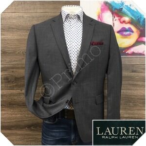RALPH LAUREN Mens‎ Blazer Sport Coat Casual Jacket Size 44R Classic Wool Suit